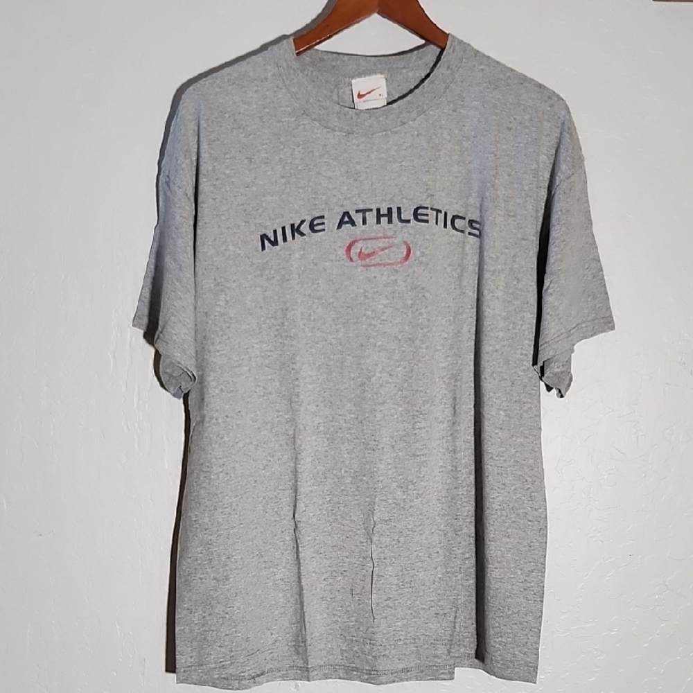 Vintage NIKE .Athletics Graphic T Shirt Grey XL - Picture 3 of 8